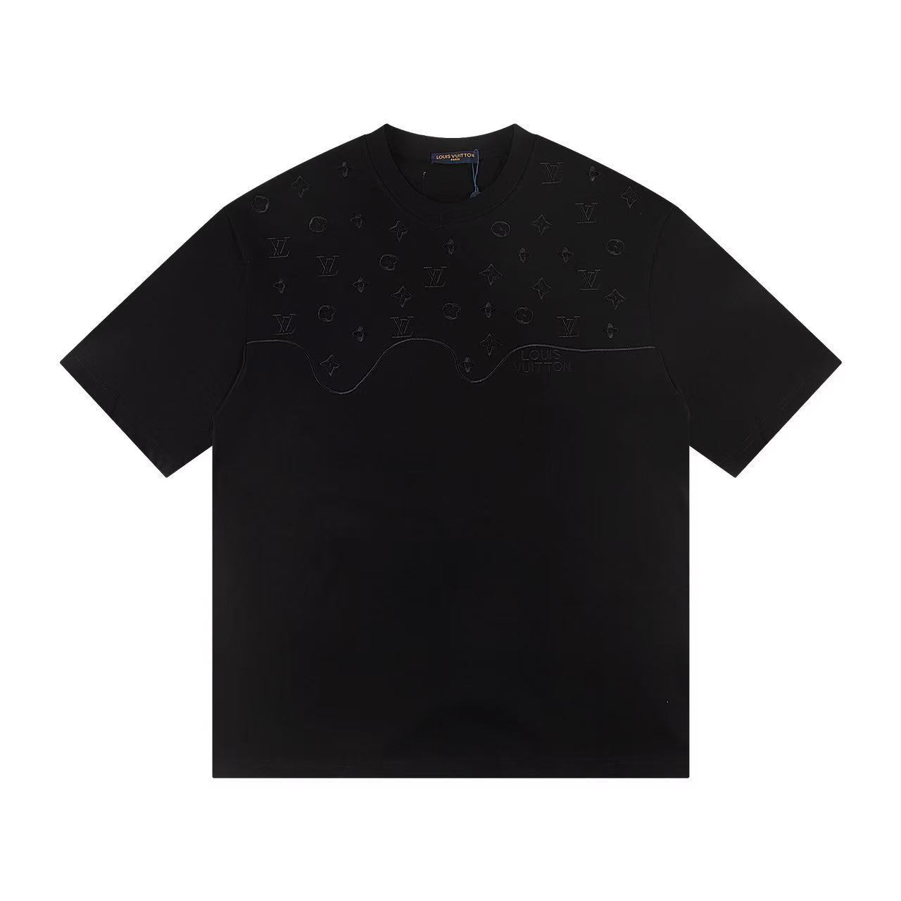 Louis Vuitton T-shirt Z030 Black/White/Khaki