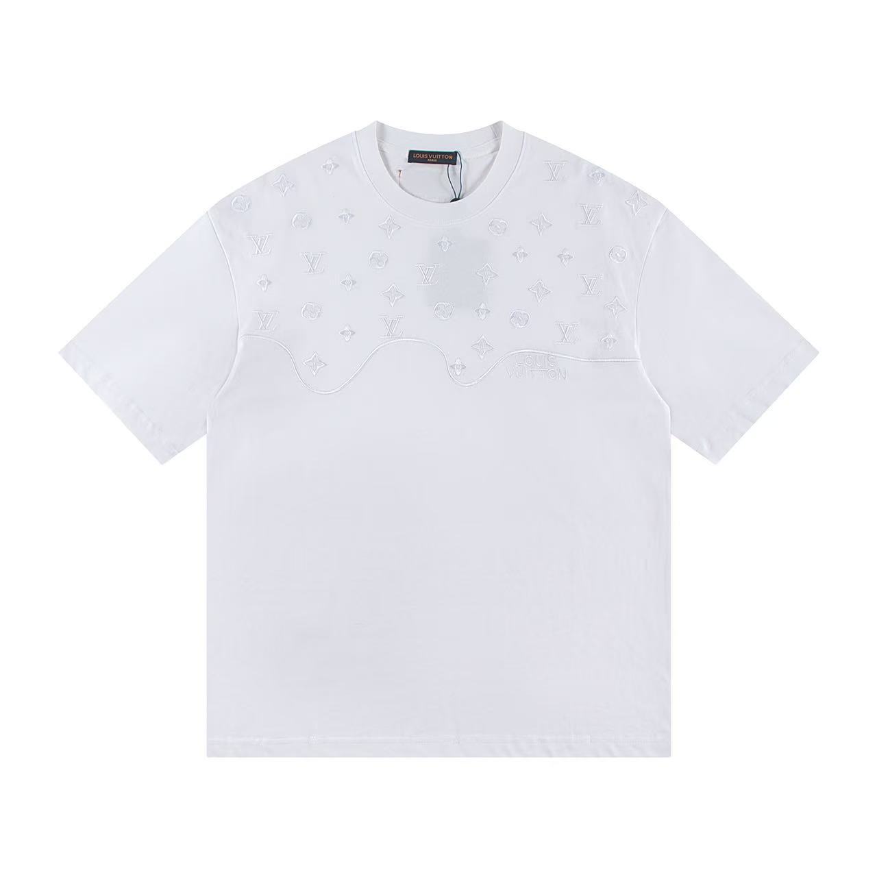Louis Vuitton T-shirt Z030 Black/White/Khaki