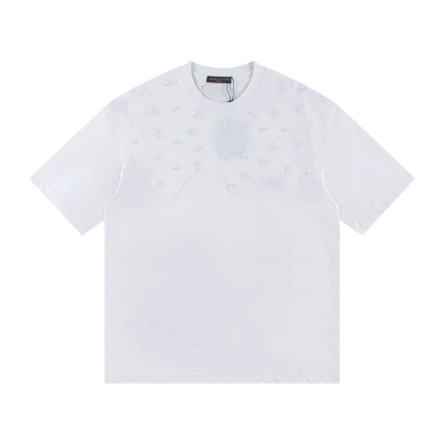 Louis Vuitton T-shirt Z030 Black/White/Khaki 02