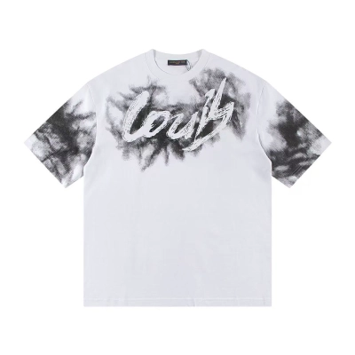 Louis Vuitton T-shirt Z034 Black/White/Gray 02