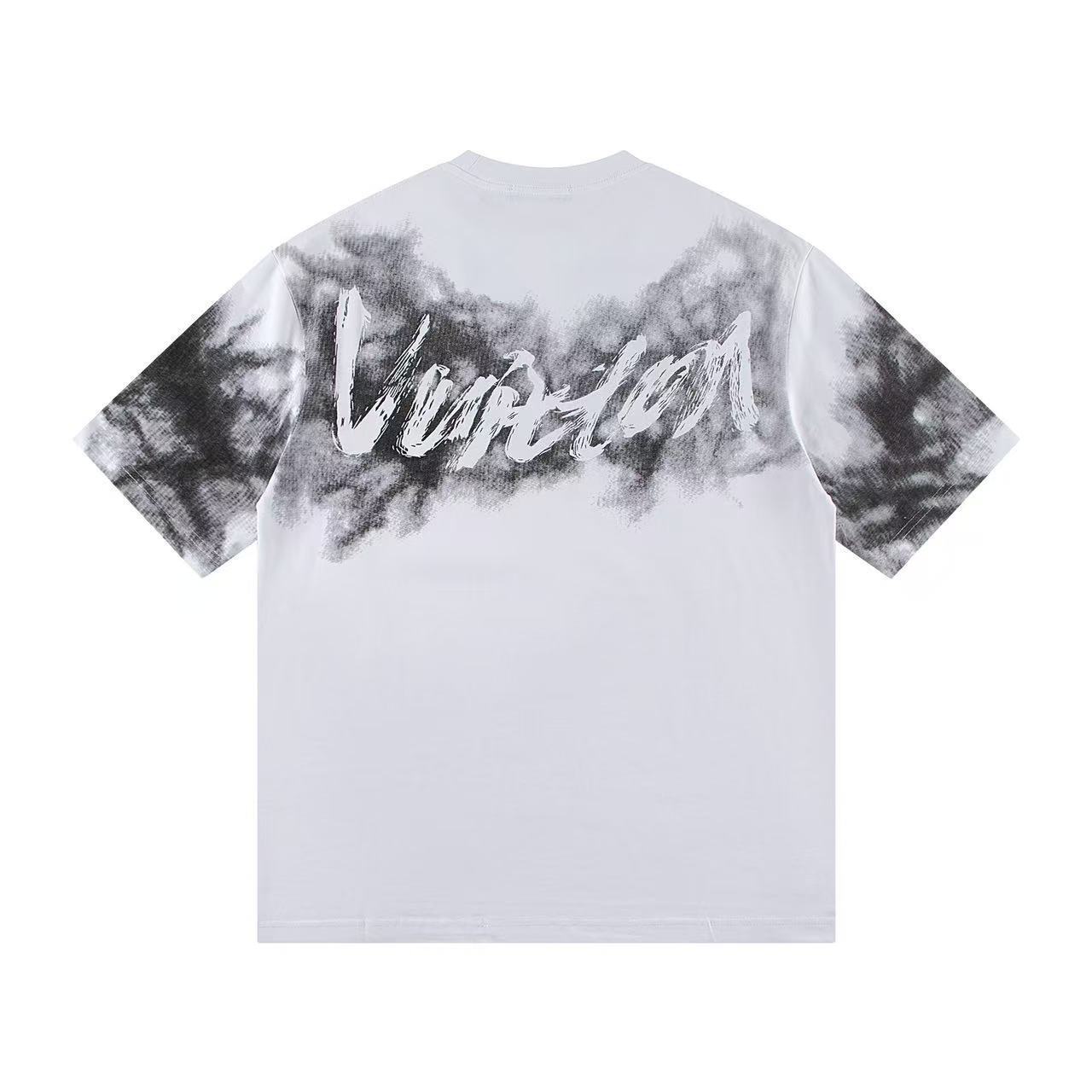 Louis Vuitton T-shirt Z034 Black/White/Gray