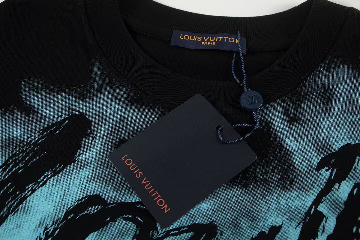 Louis Vuitton T-shirt Z034 Black/White/Gray