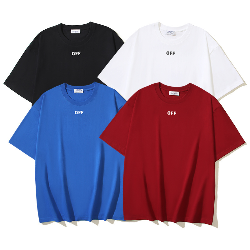 Off-white T-Shirt #158 Black/White/Blue/Claret