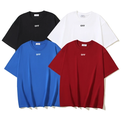 Off-white T-Shirt #158 Black/White/Blue/Claret 01