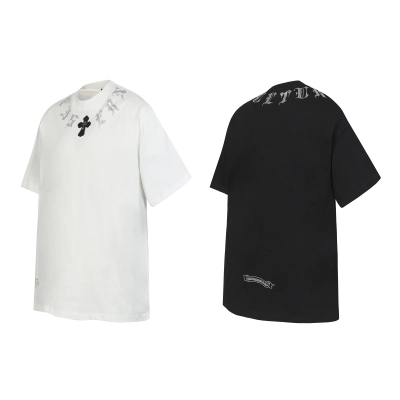 Chrome Hearts T-shirt #2012 Black/White 01
