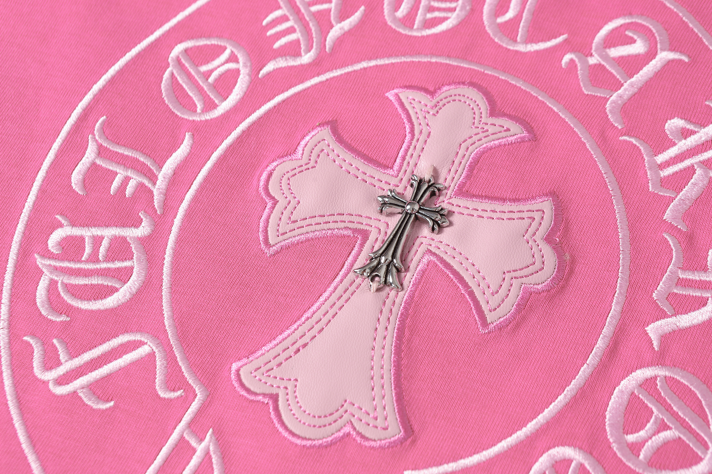 Chrome Hearts T-shirt #2207 Black/White/Pink