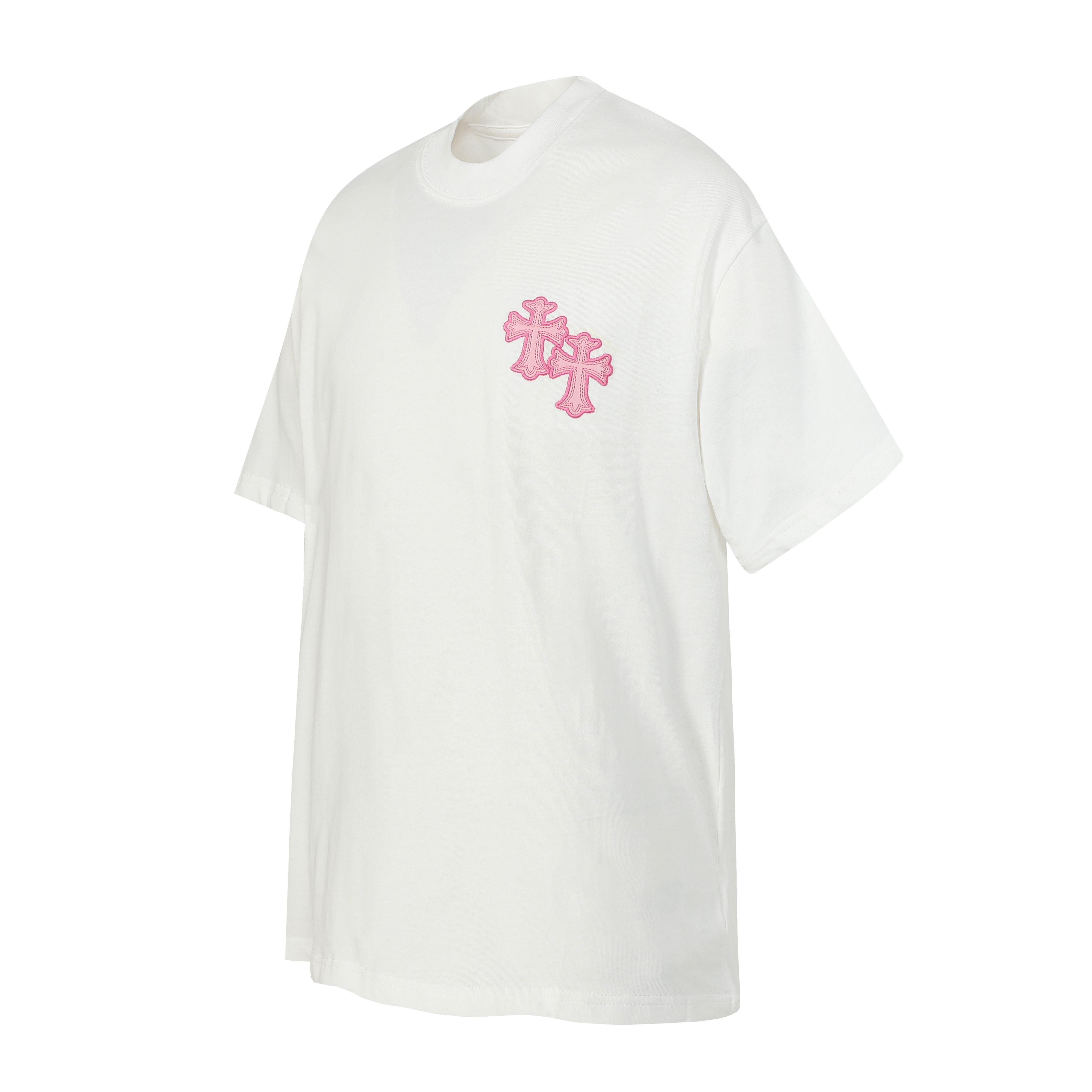 Chrome Hearts T-shirt #2207 Black/White/Pink