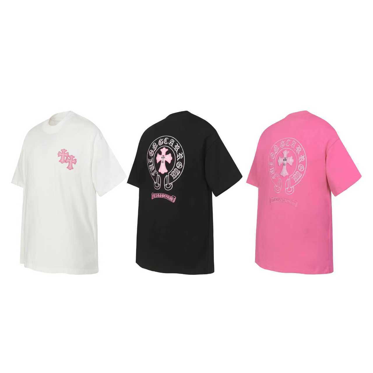 Chrome Hearts T-shirt #2207 Black/White/Pink
