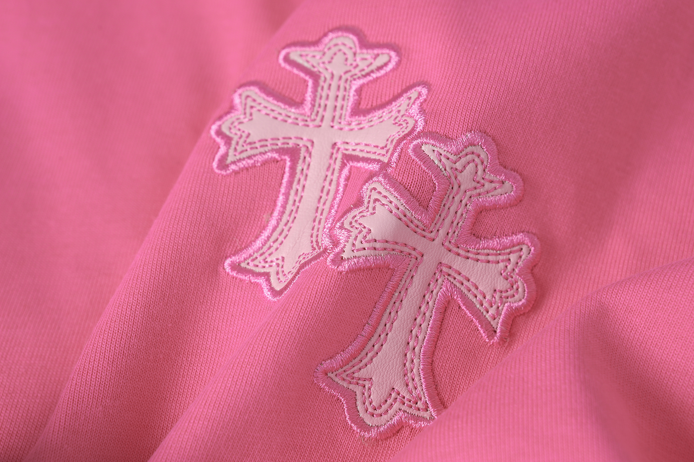 Chrome Hearts T-shirt #2207 Black/White/Pink