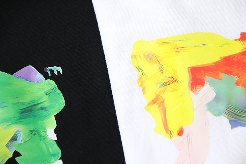 Off-white Color Graffiti Brush Arrow Logo T-Shirt #105 Black/White