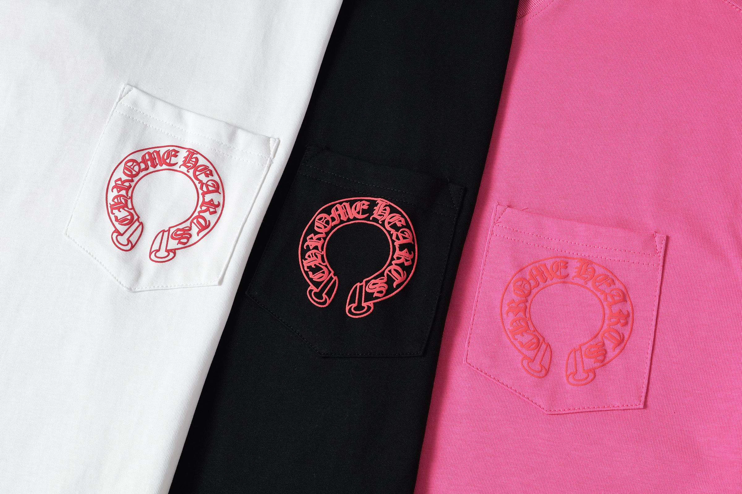 Chrome Hearts T-shirt #2221 Black/White/Pink