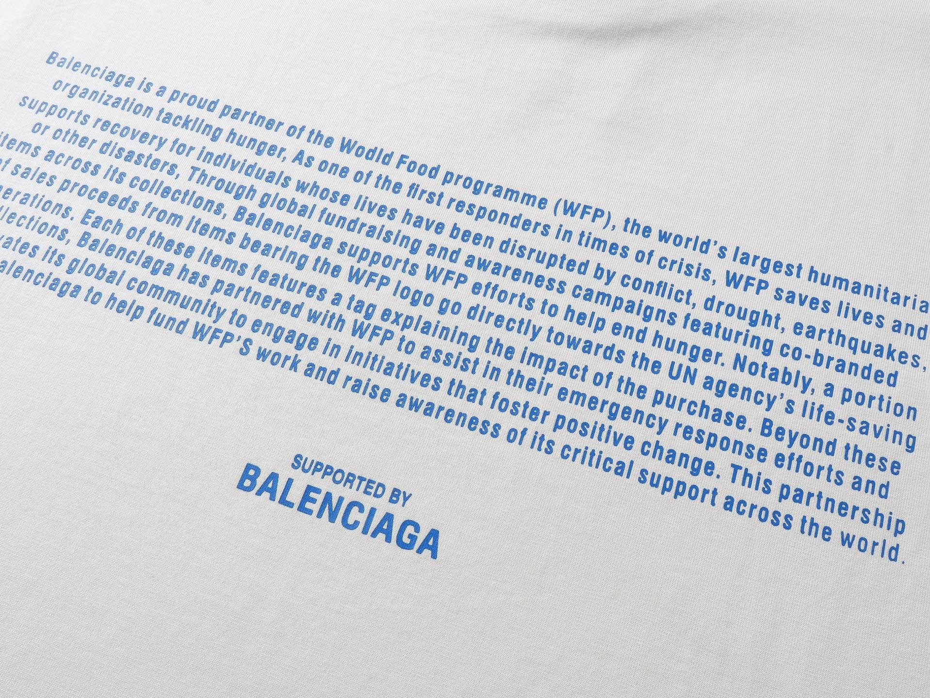 Balenciaga 2026 World Food Programme Charity Limited Edition T-shirt Black/Apricot
