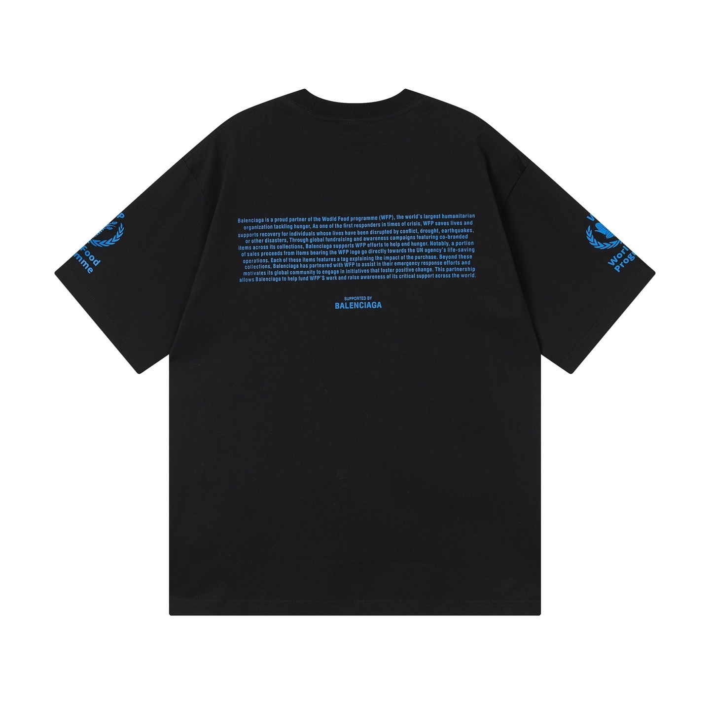 Balenciaga 2026 World Food Programme Charity Limited Edition T-shirt Black/Apricot