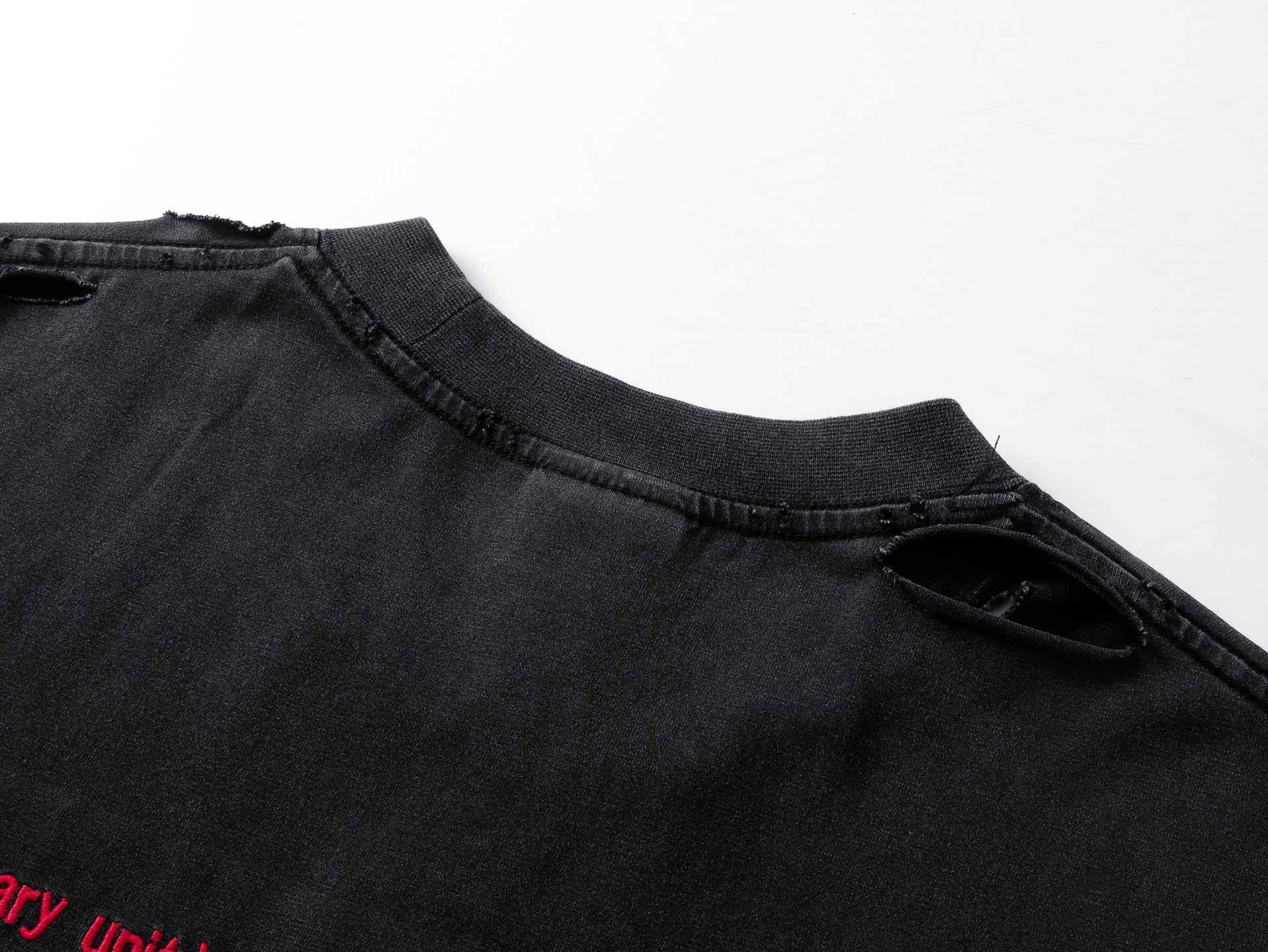 Balenciaga Dirac Equation Art Embroidery Vintage-Style T-Shirt Black