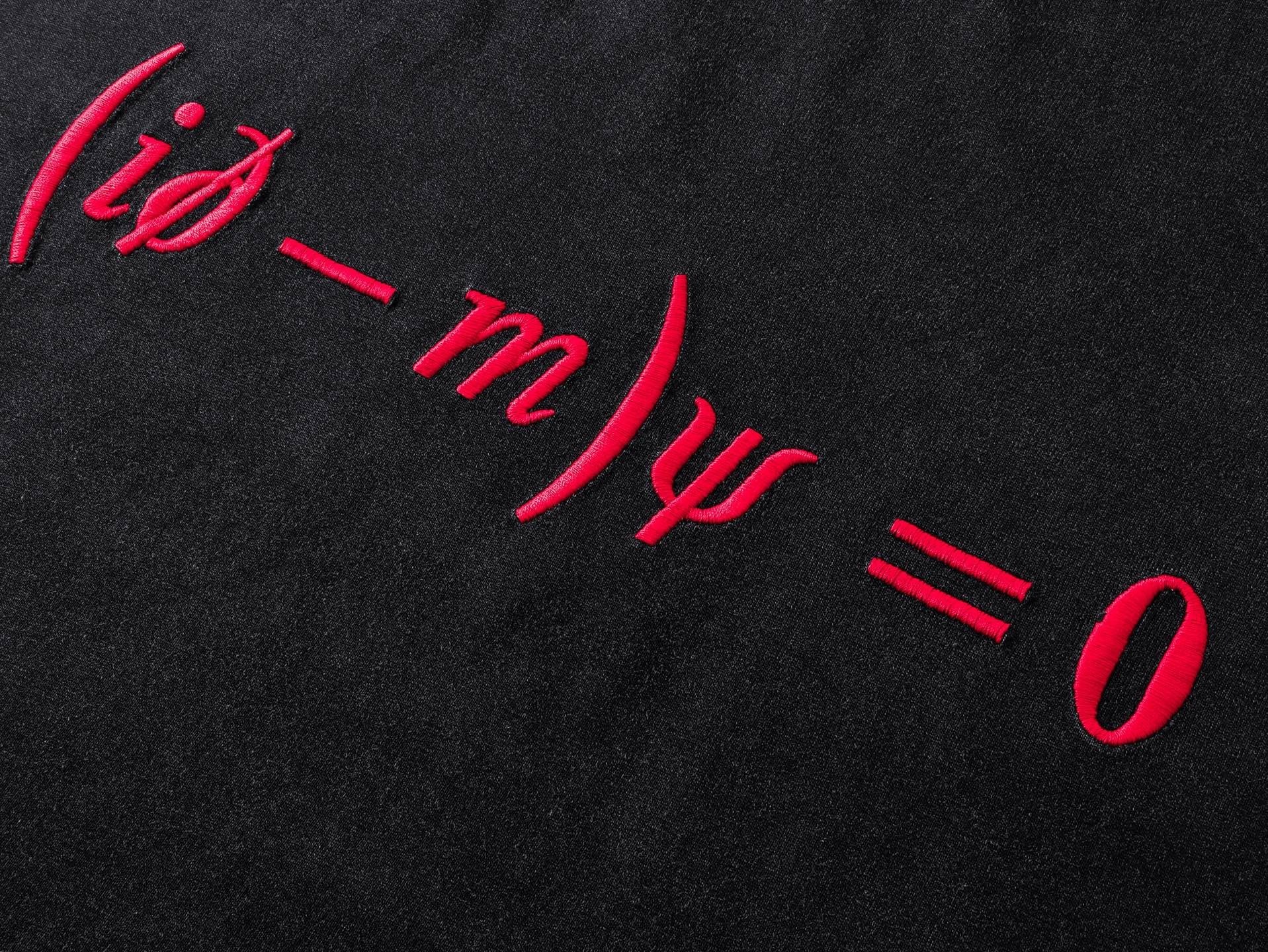 Balenciaga Dirac Equation Art Embroidery Vintage-Style T-Shirt Black