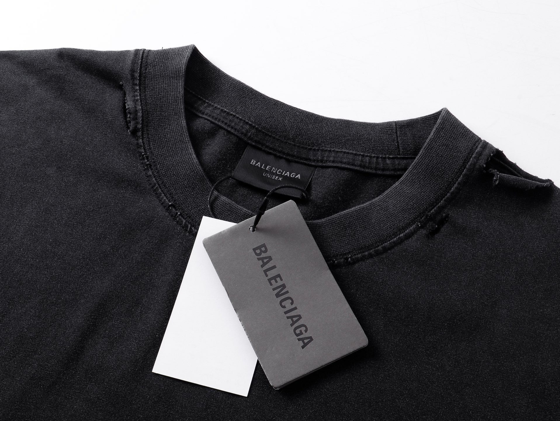 Balenciaga Dirac Equation Art Embroidery Vintage-Style T-Shirt Black