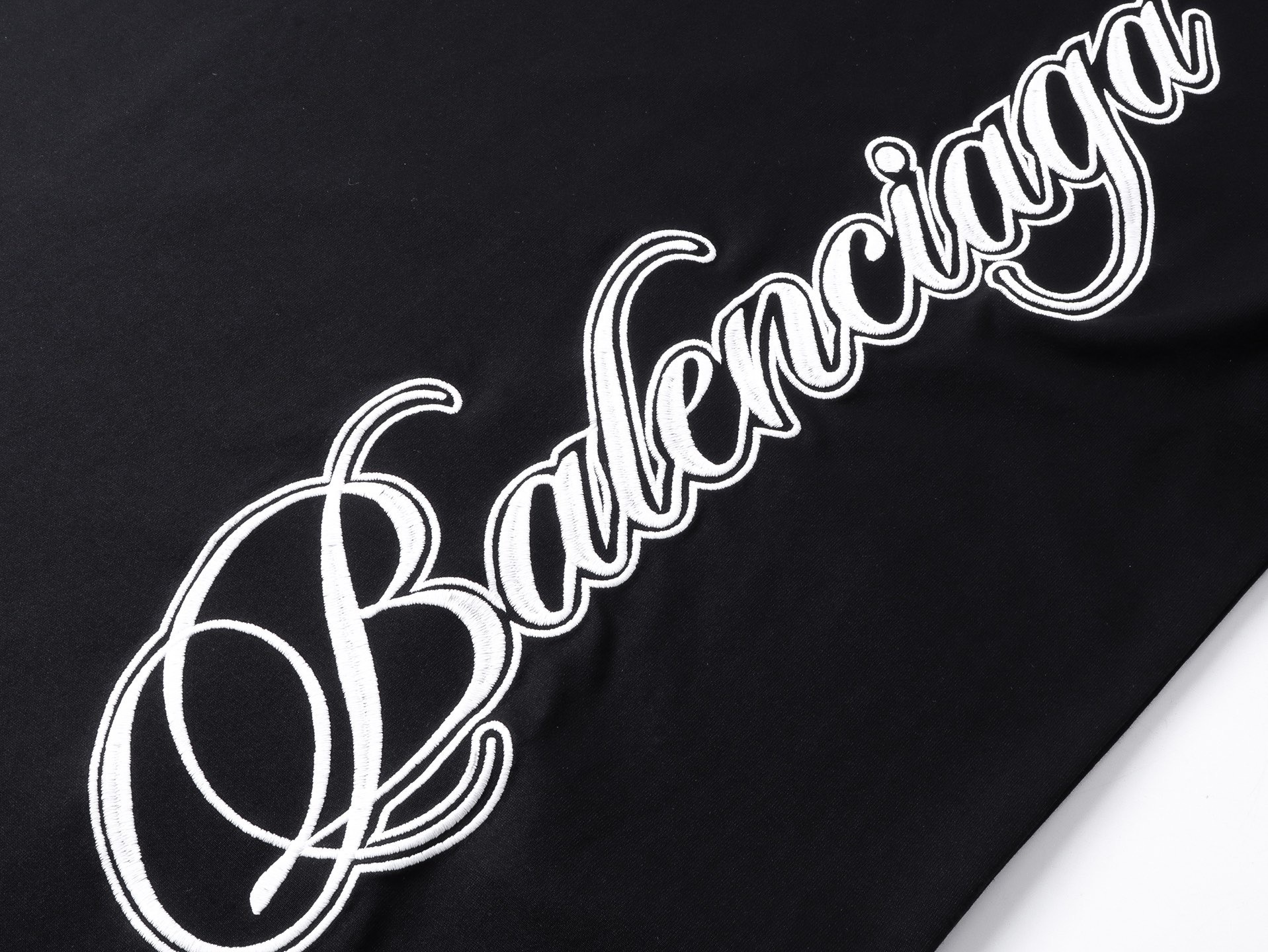 Balenciaga Embroidered Logo T-shirt Black/Red/Gray