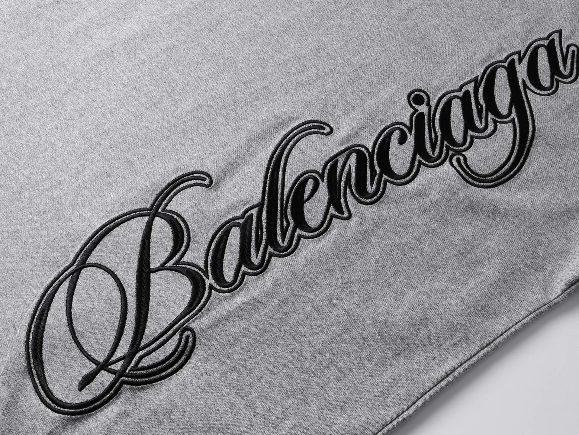 Balenciaga Embroidered Logo T-shirt Black/Red/Gray