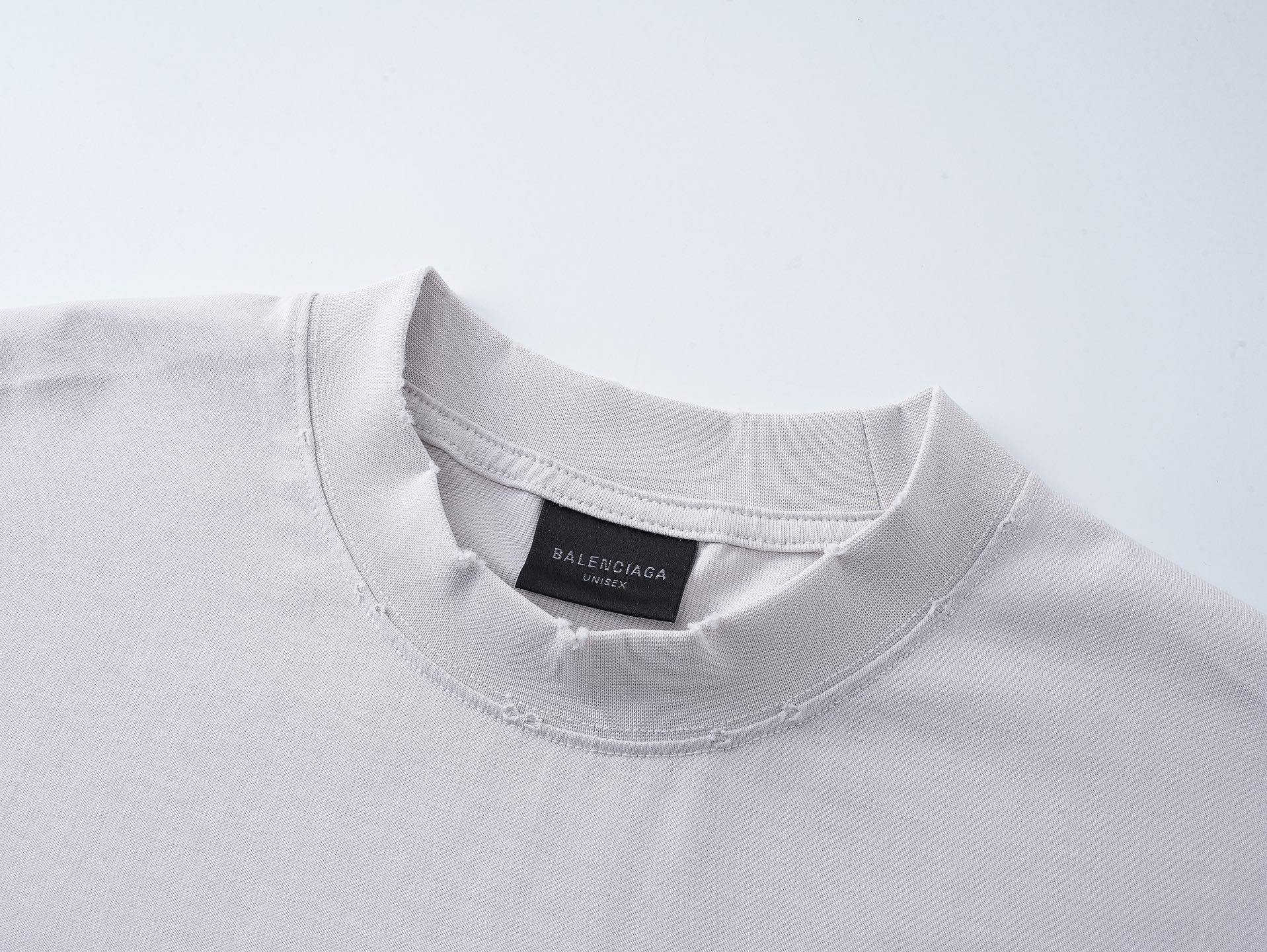 Balenciaga Masking Tape Printed Washed Distressed T-shirt Black/White/Olive Green