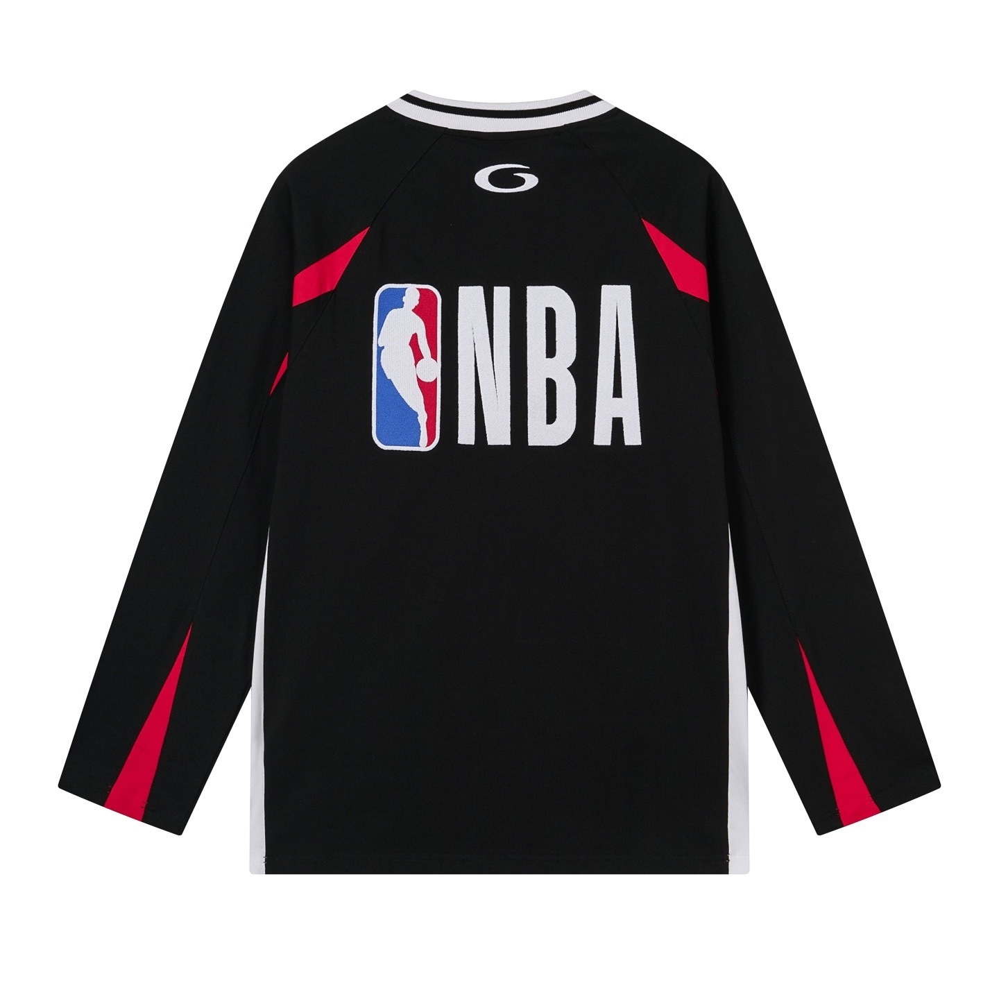 Balenciaga NBA Collab Health Mesh & Color-Block Long-Sleeve T-Shirt Black/Red/White