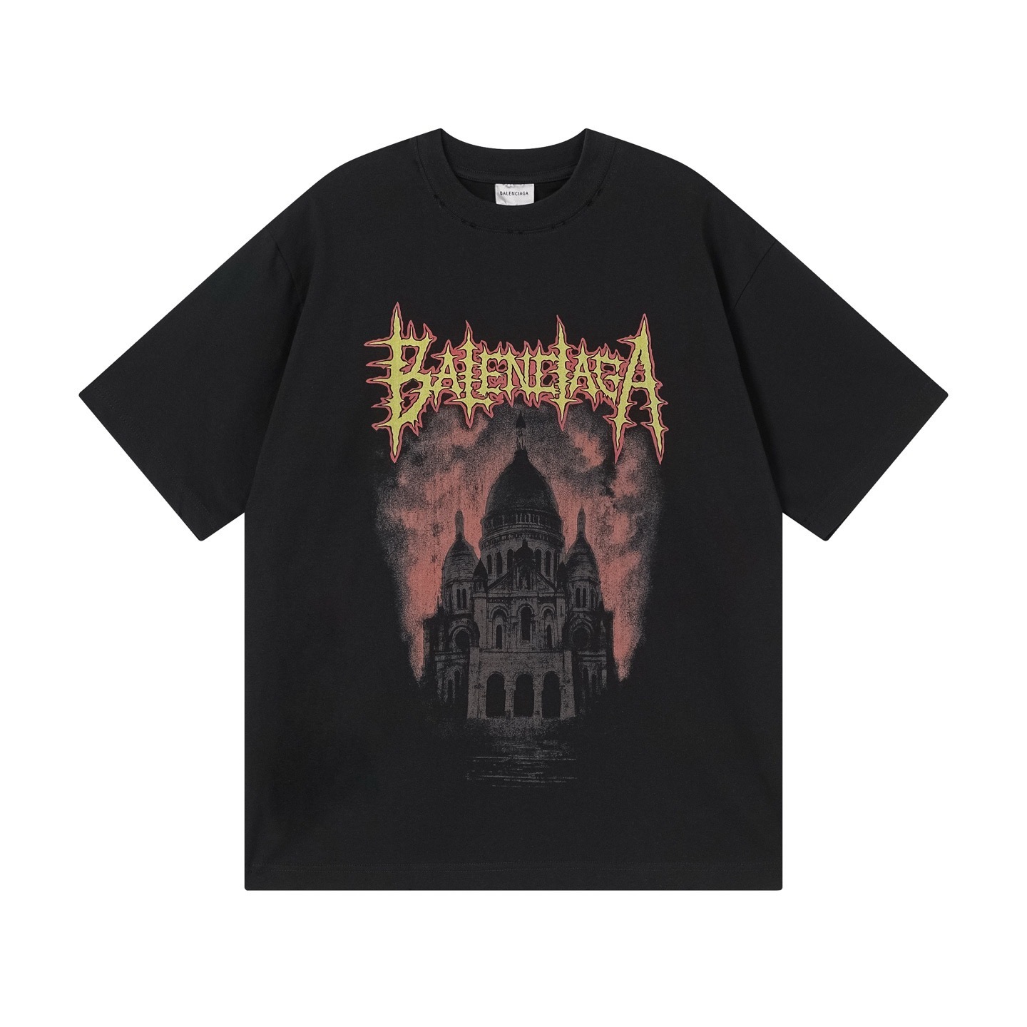 Balenciaga Paris Sacré-Cœur Basilica Printed T-shirt Black/Pink