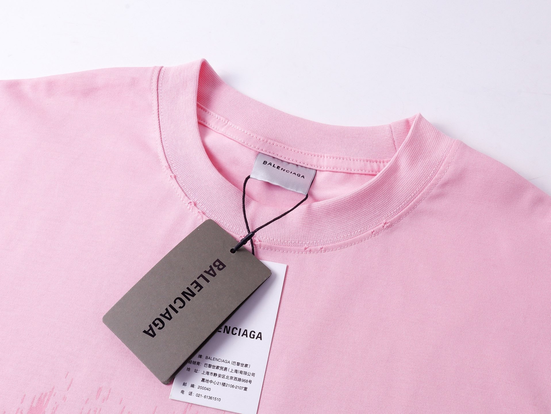 Balenciaga Place Des Vosges Printed T-shirt Pink