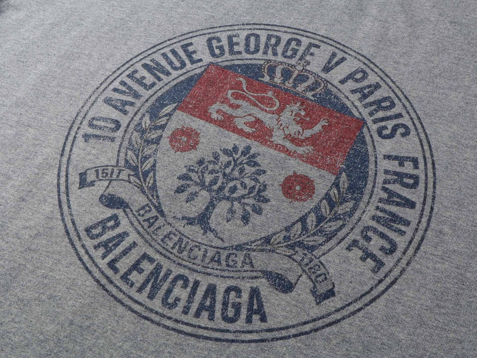 Balenciaga Retro Badge Icon Print T-Shirt Black/Gray