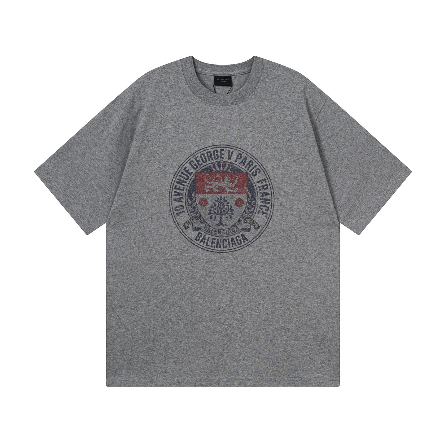 Balenciaga Retro Badge Icon Print T-Shirt Black/Gray