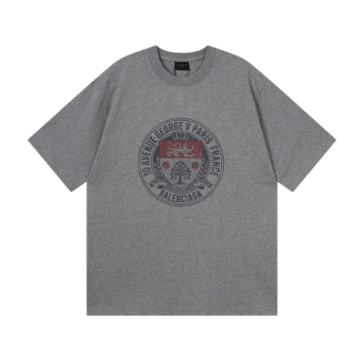 Balenciaga Retro Badge Icon Print T-Shirt Black/Gray 02
