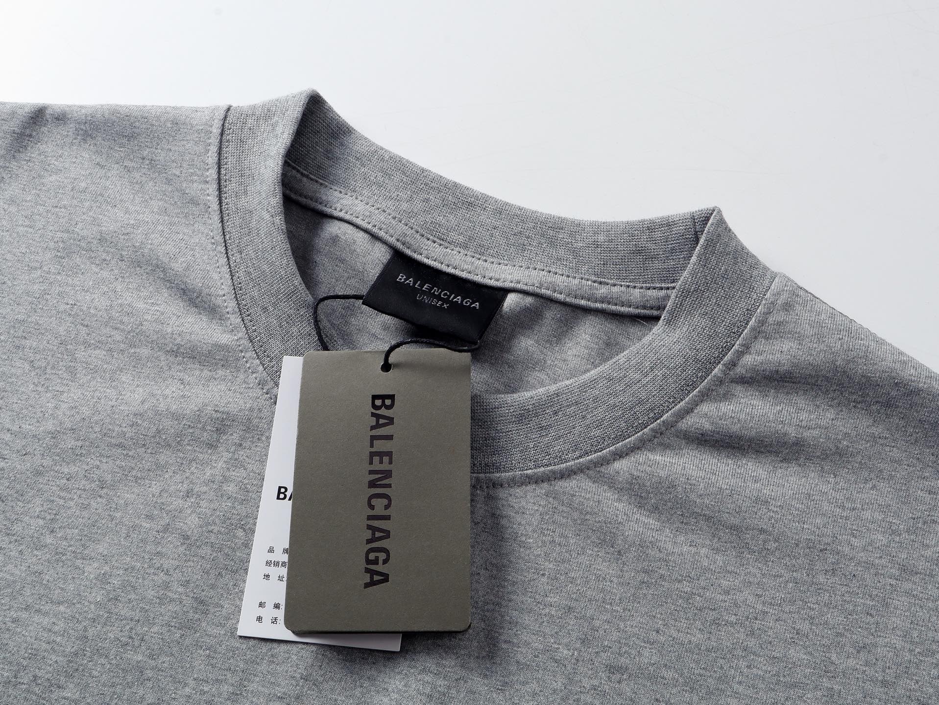 Balenciaga Retro Badge Icon Print T-Shirt Black/Gray