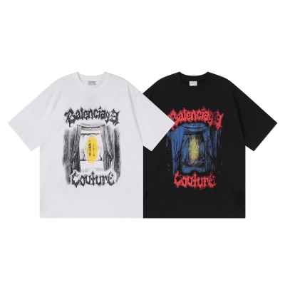 Balenciaga Salon De Couture Artwork Print T-shirt Black/White 01