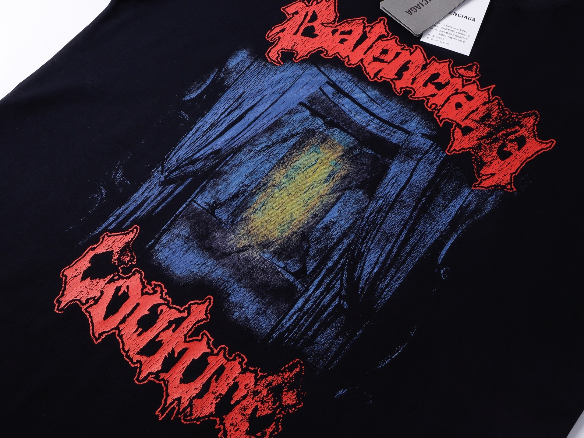 Balenciaga Salon De Couture Artwork Print T-shirt Black/White