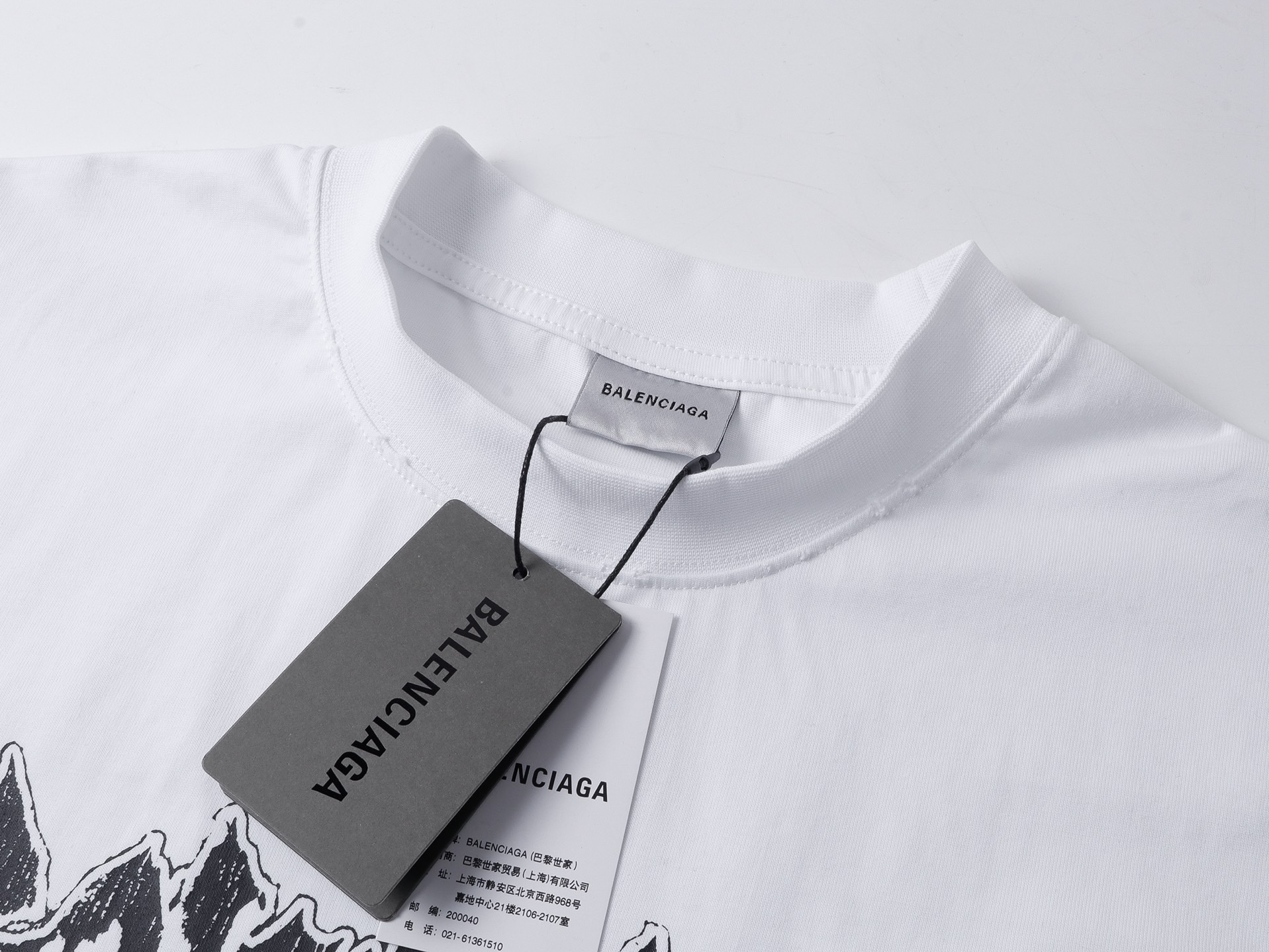 Balenciaga Salon De Couture Artwork Print T-shirt Black/White