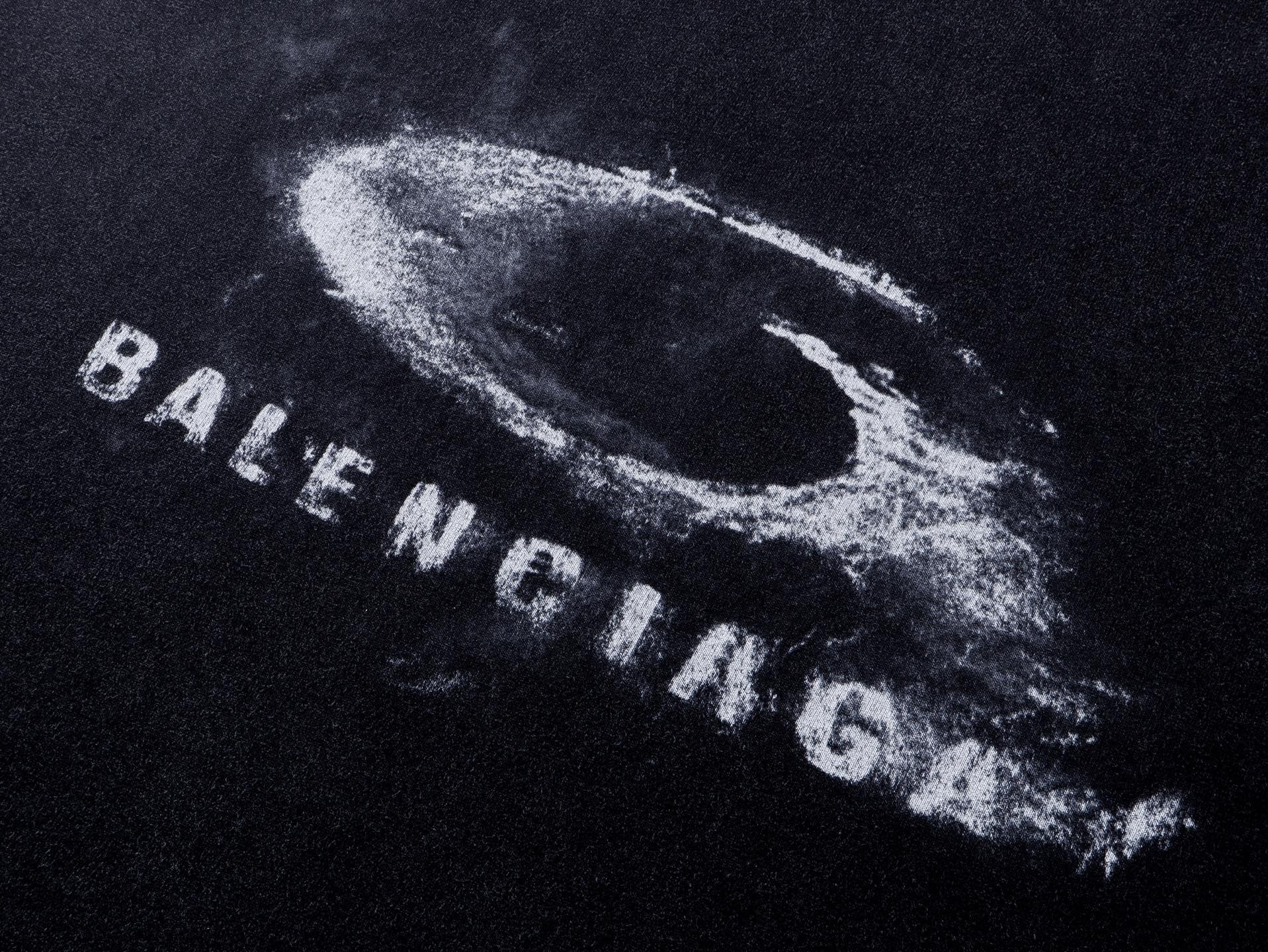 Balenciaga Smoke Print T-Shirt Black