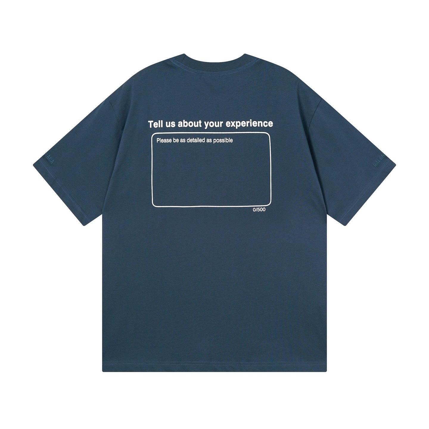 Balenciaga Star Embroidered Washed T-Shirt Black/Lake Blue