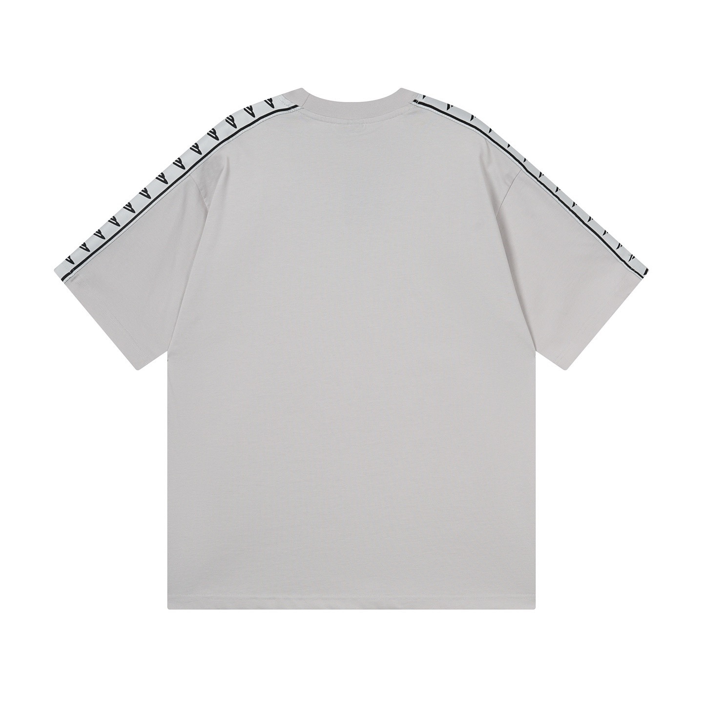 Balenciaga Washed & Distressed T-Shirt With 3B Artistic Webbing Accents Sleeves Black/Apricot