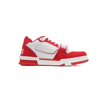 Louis Vuitton Trainer Red Monogram Denim 1ABLXI 02