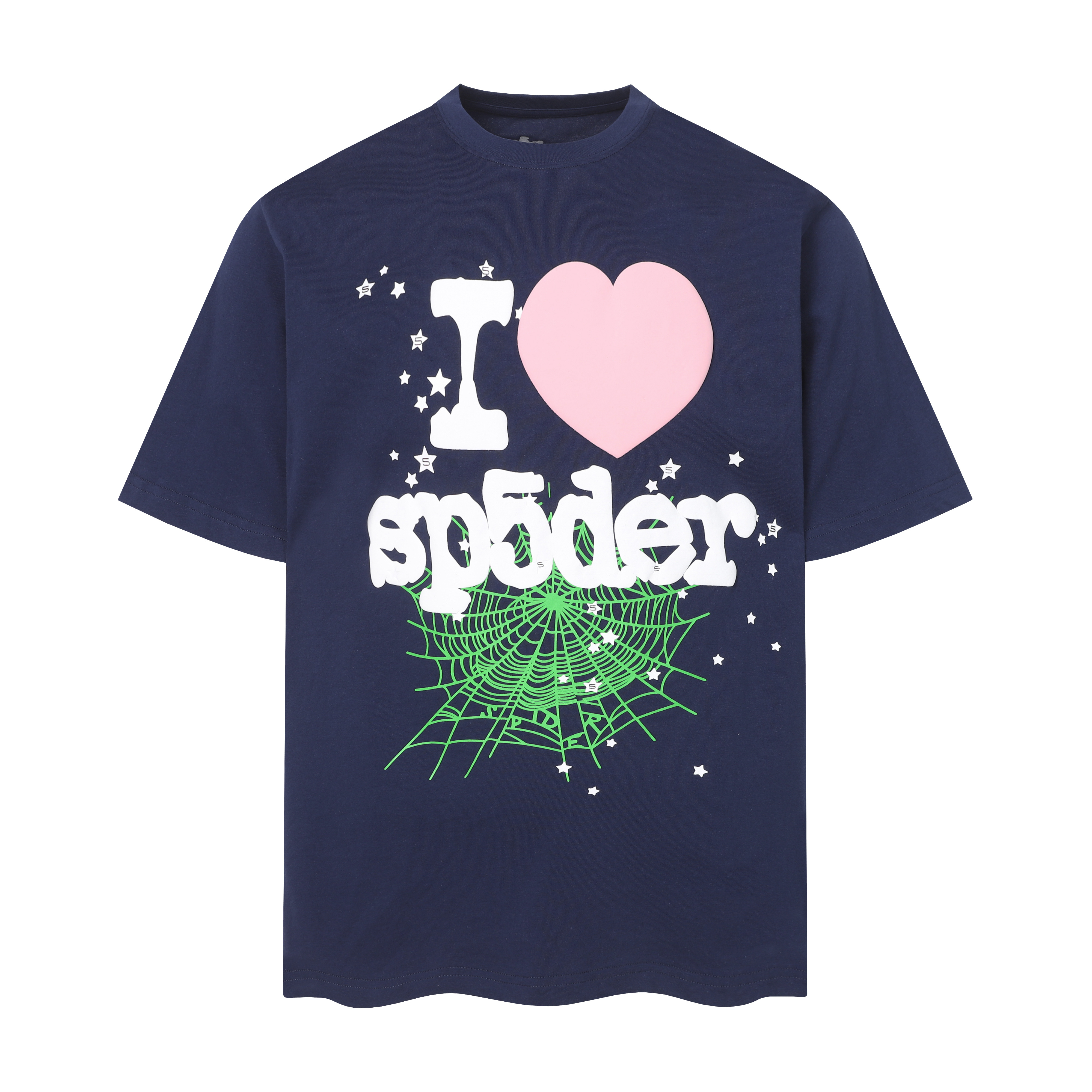 Sp5der I Heart SP5DER T-shirt T001 Black/Blue/White