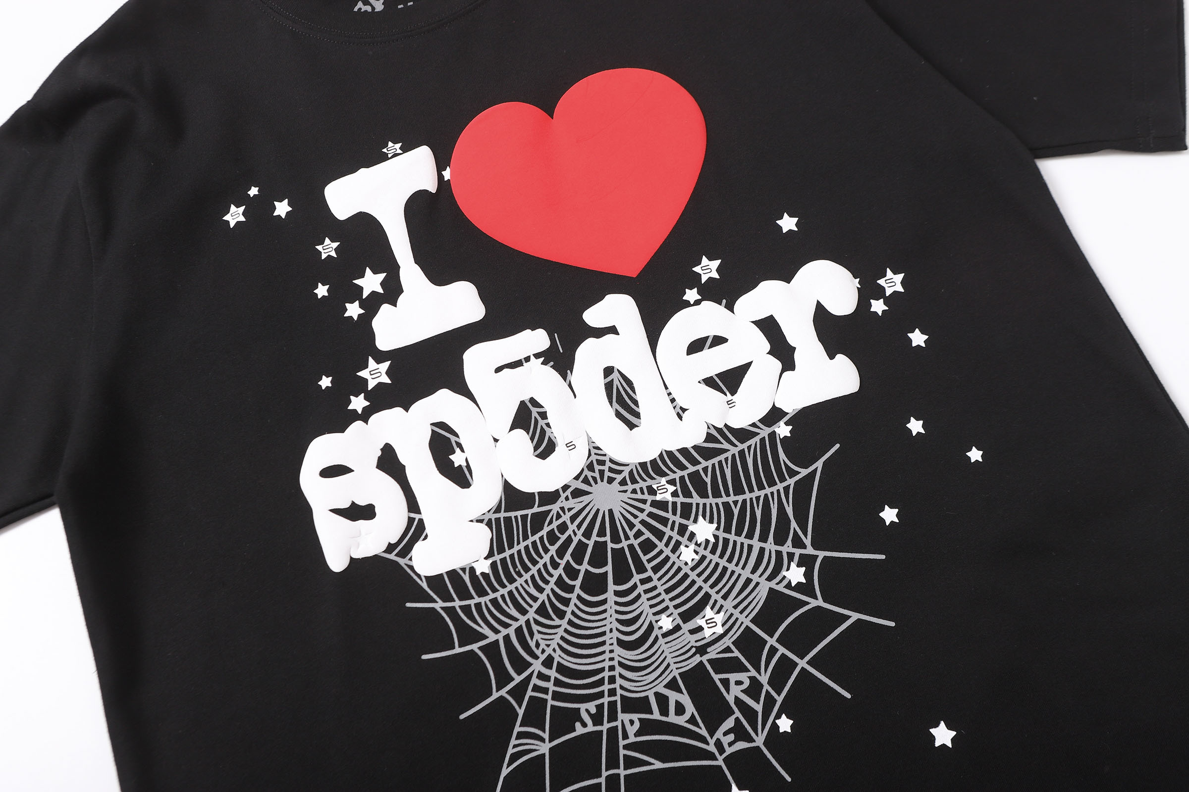 Sp5der I Heart SP5DER T-shirt T001 Black/Blue/White