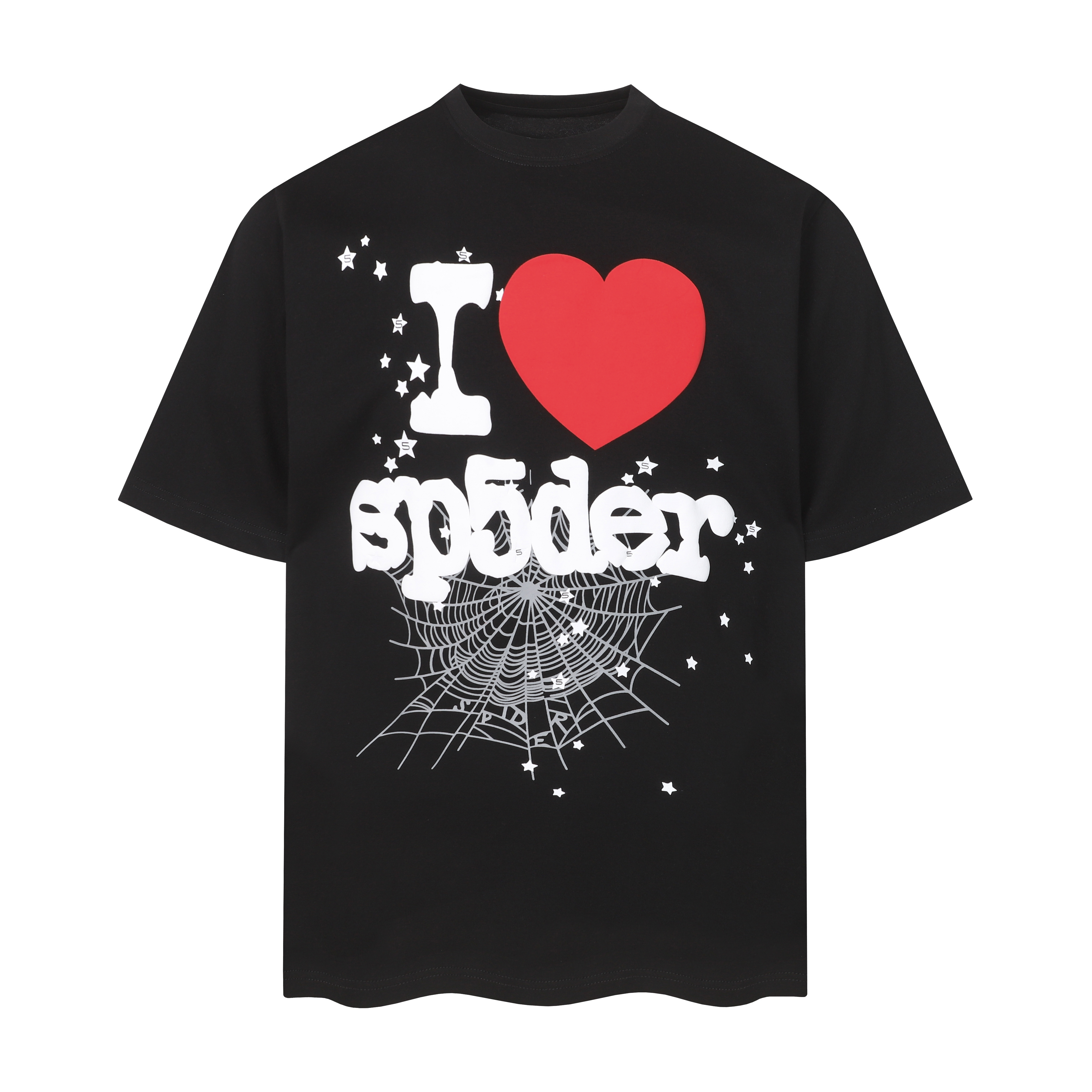 Sp5der I Heart SP5DER T-shirt T001 Black/Blue/White