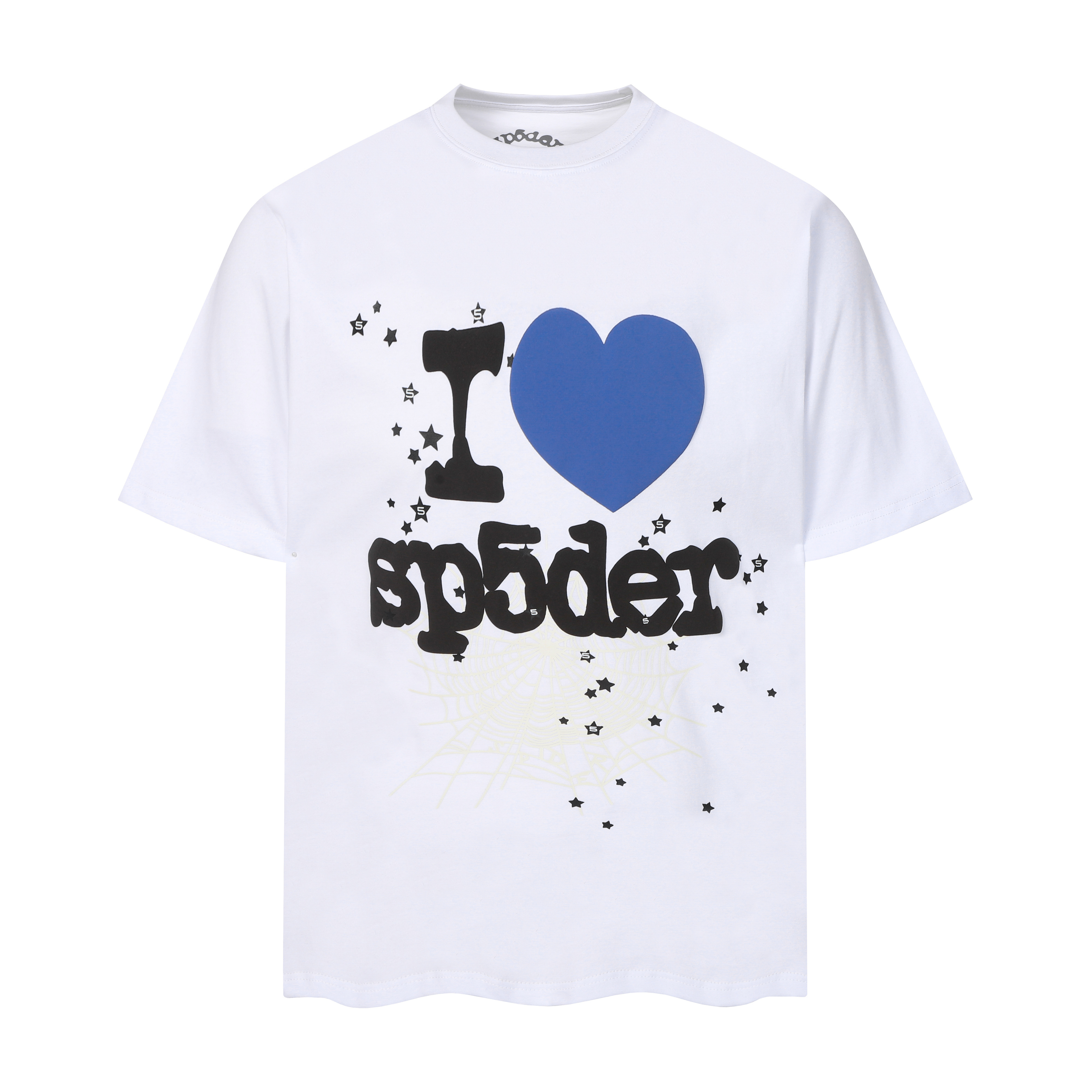 Sp5der I Heart SP5DER T-shirt T001 Black/Blue/White