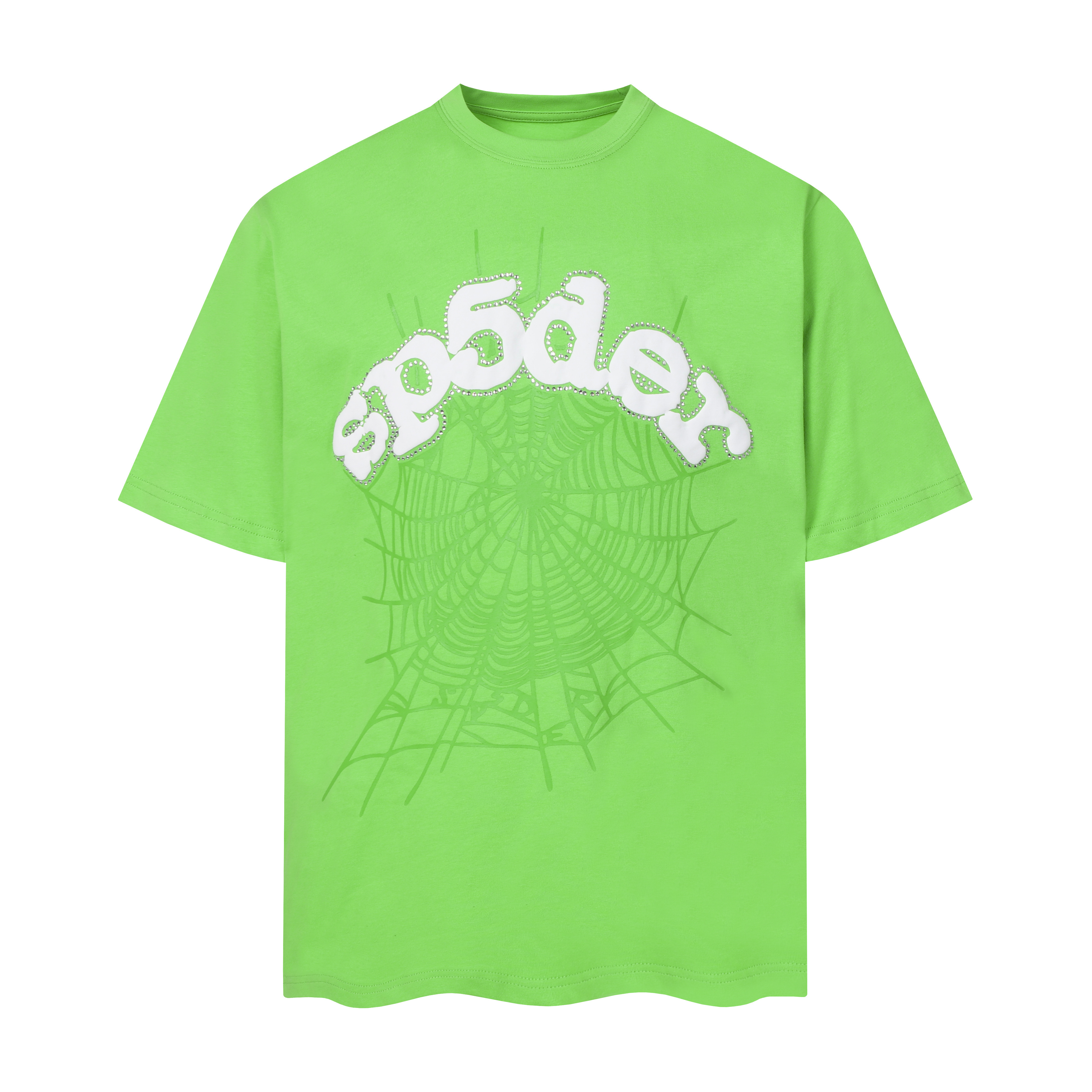 Sp5der Rhinestone T-shirt T012 Black/Green/Blue/Purple