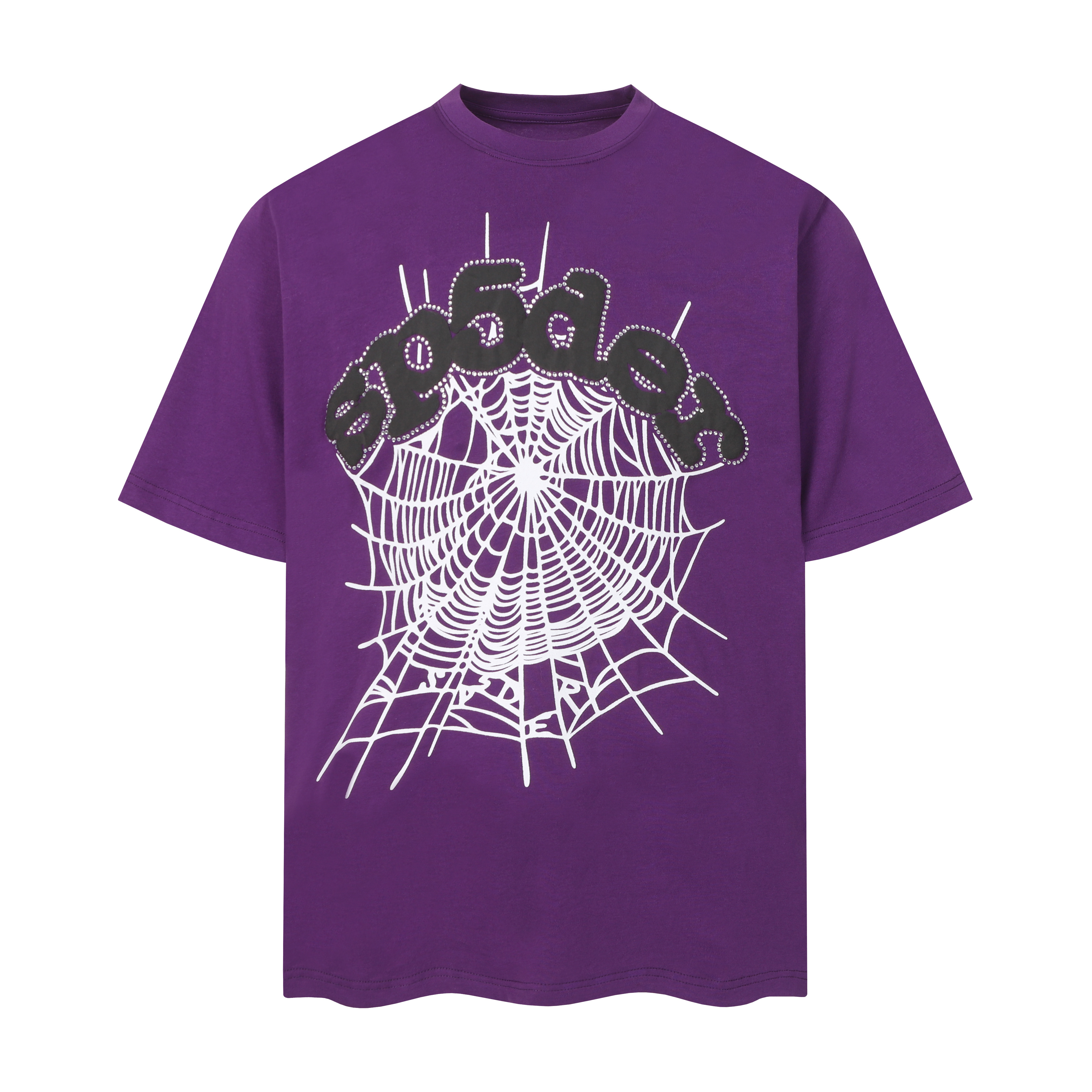 Sp5der Rhinestone T-shirt T012 Black/Green/Blue/Purple