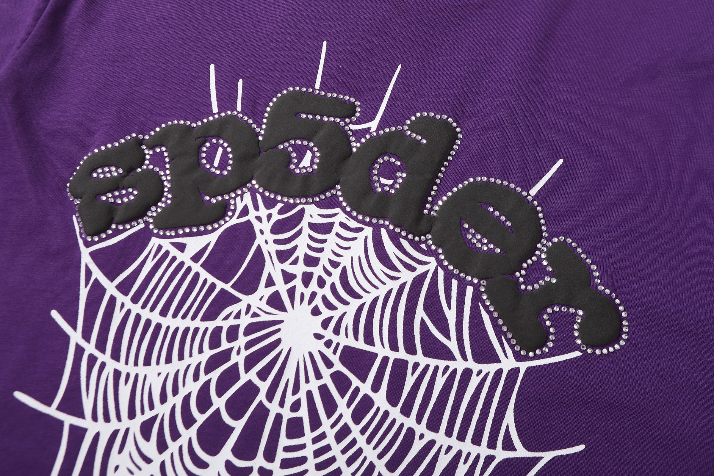 Sp5der Rhinestone T-shirt T012 Black/Green/Blue/Purple