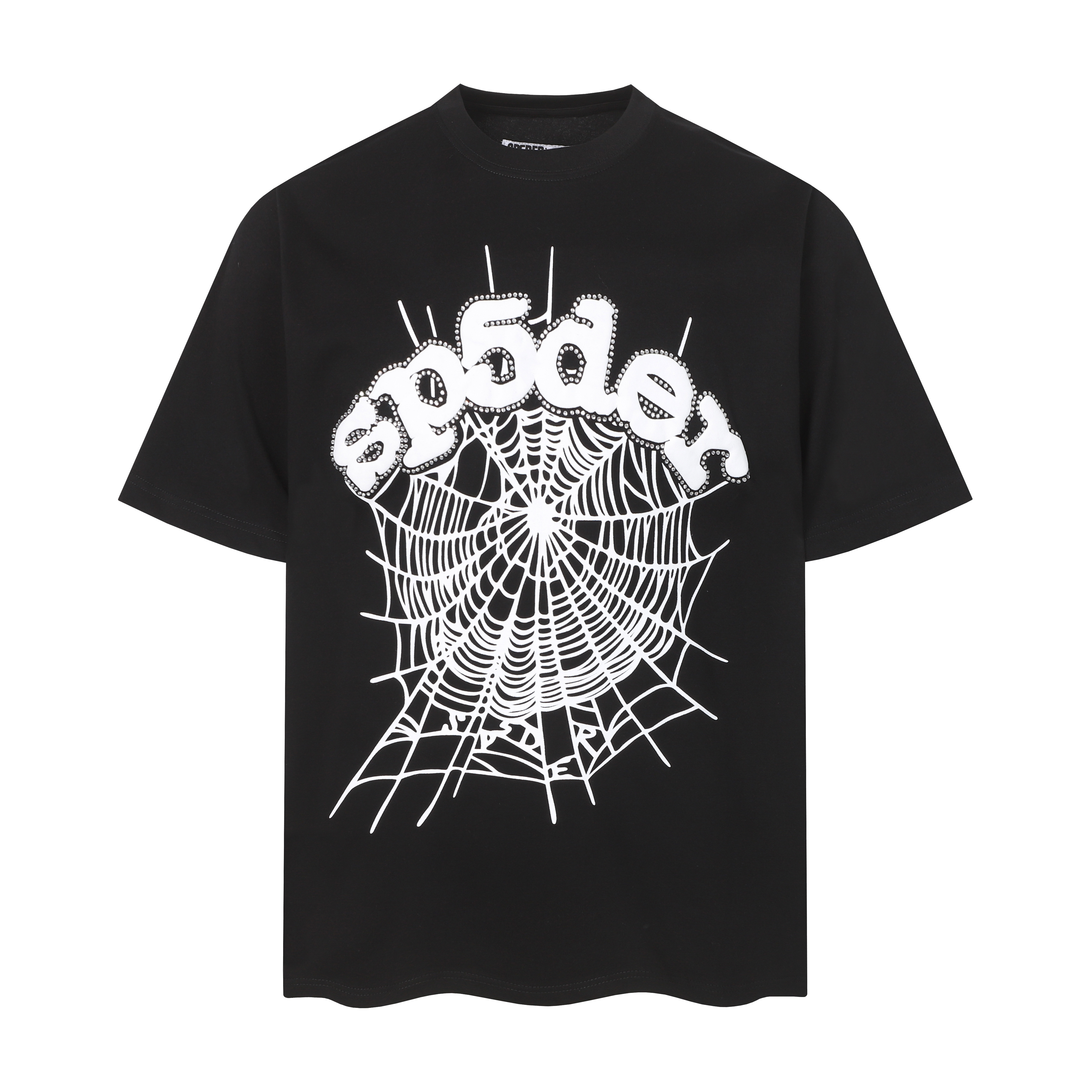 Sp5der Rhinestone T-shirt T012 Black/Green/Blue/Purple