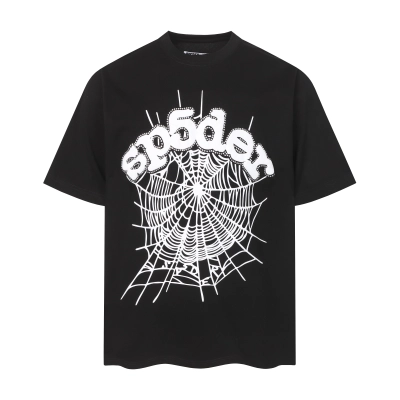 Sp5der Rhinestone T-shirt T012 Black/Green/Blue/Purple 02