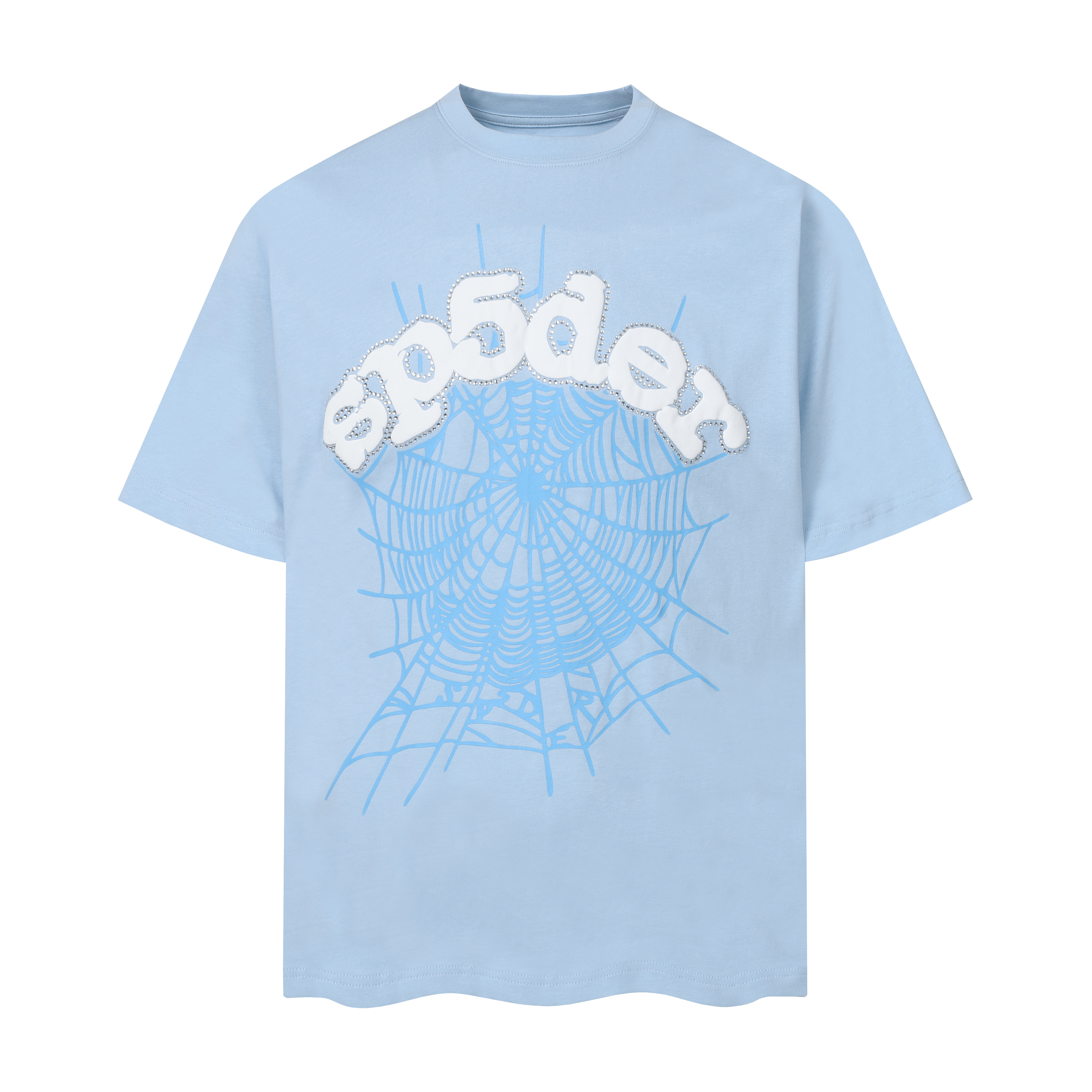 Sp5der Rhinestone T-shirt T012 Black/Green/Blue/Purple