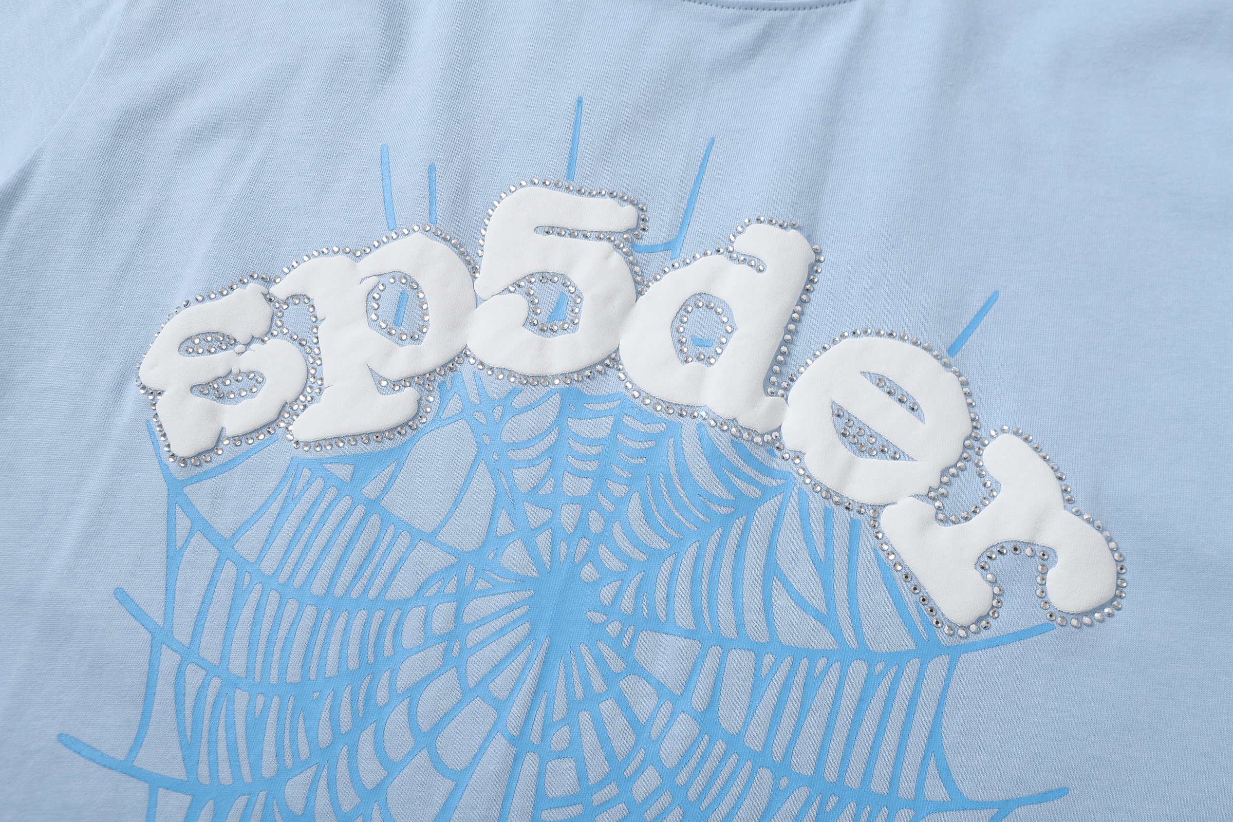 Sp5der Rhinestone T-shirt T012 Black/Green/Blue/Purple