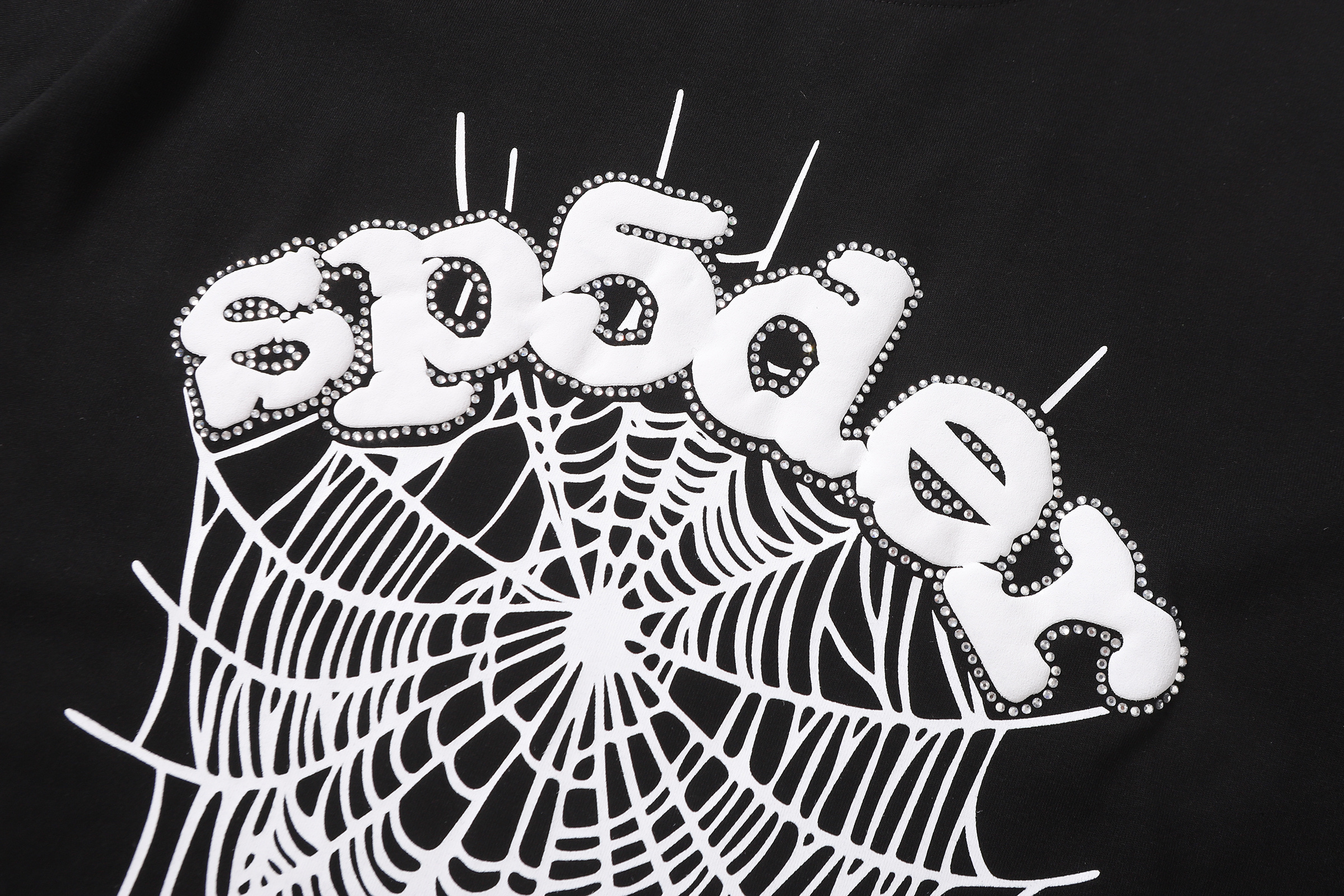 Sp5der Rhinestone T-shirt T012 Black/Green/Blue/Purple