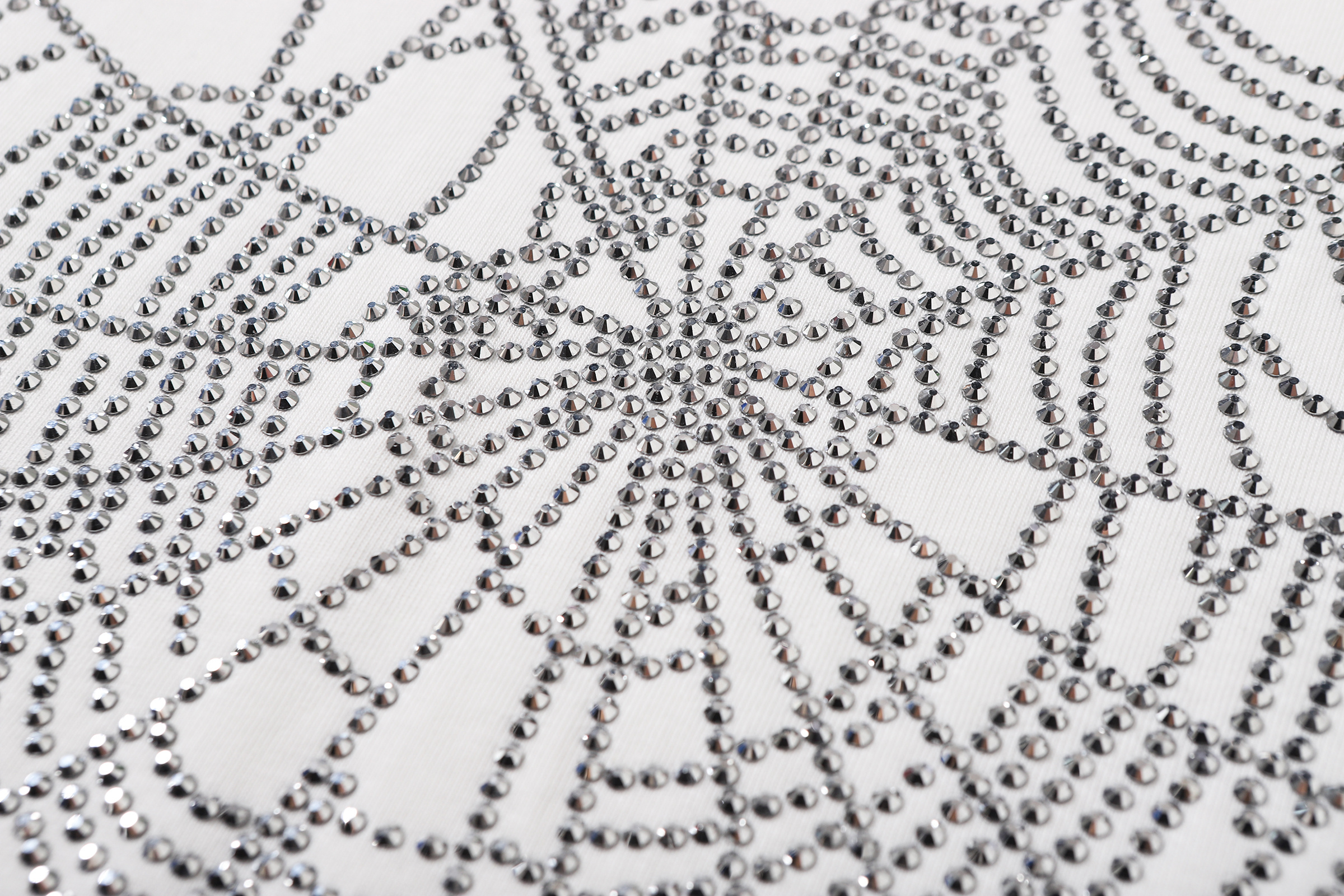 Sp5der Rhinestone T-shirt T014 Black/White